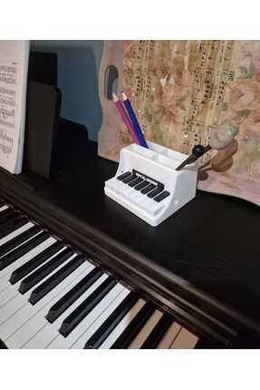 müzikveherşey Piyano Kalemlik Organizer Beyaz