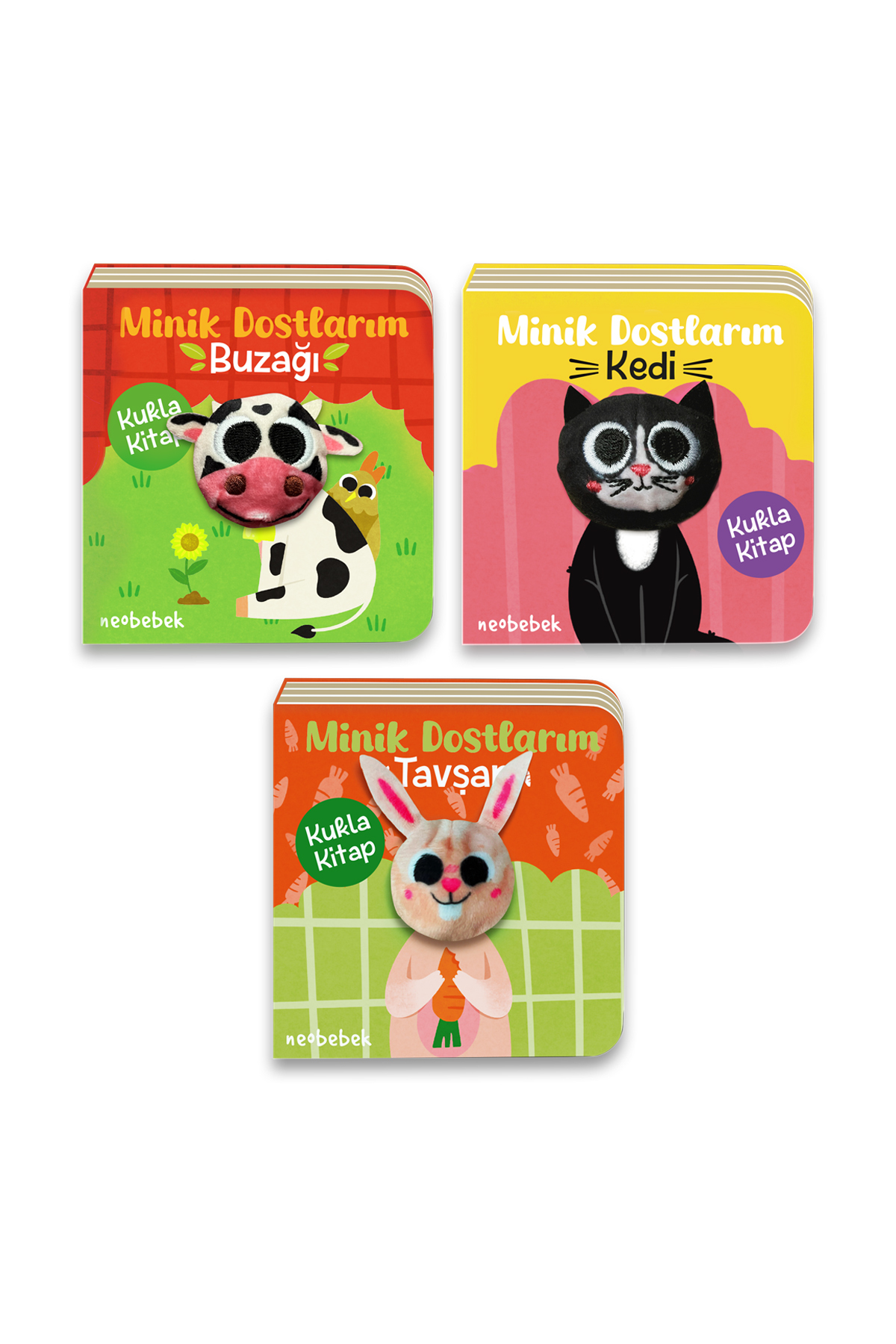 Neobebek Minik Dostlarım - Kukla Kitap Seti (3 Kitap) fotoğrafı 2 (önizleme)