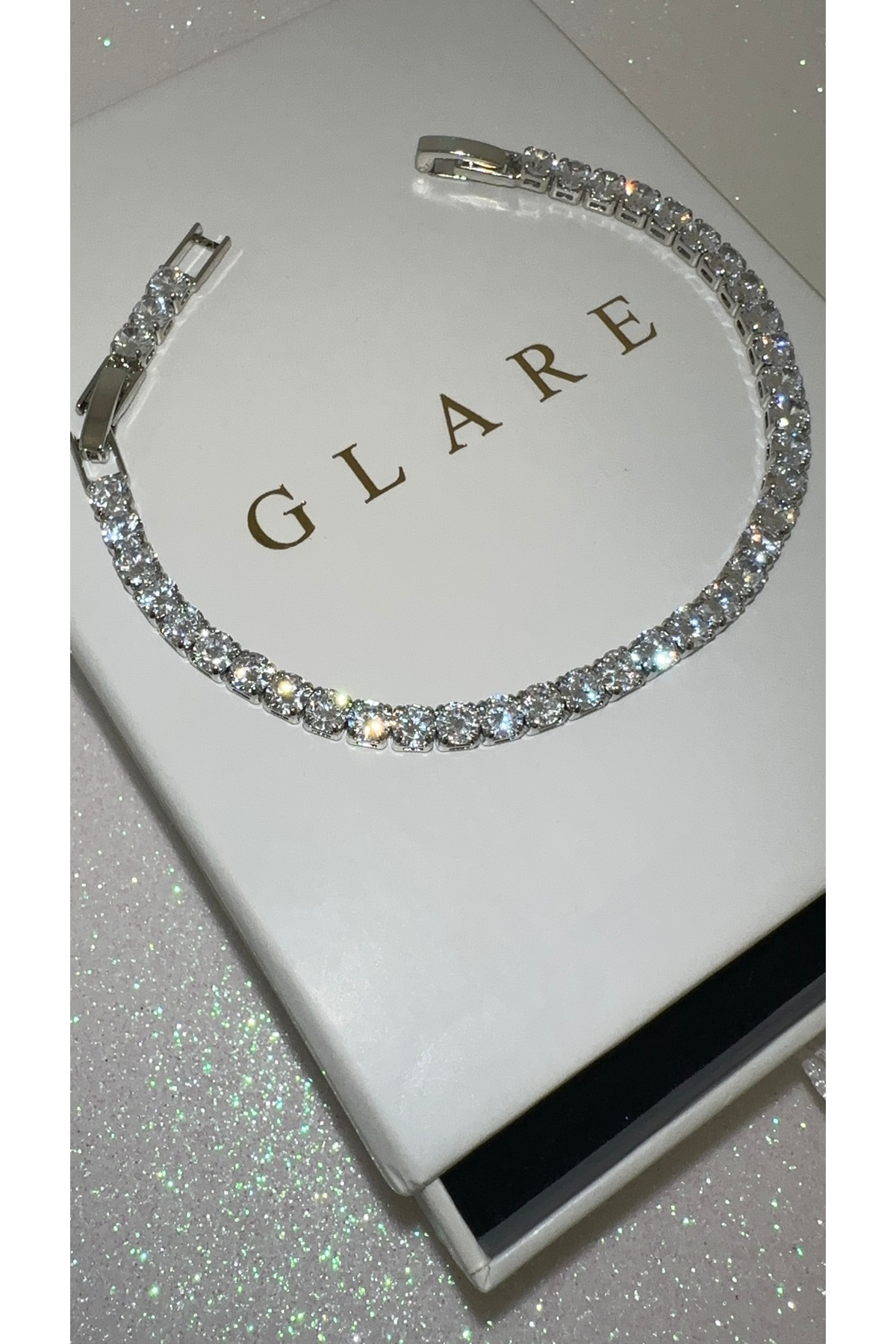 GLARE JEWELRY CO 4mm Gümüş Pırlanta Montür Suyolu Çelik Bileklik 15+3cm görsel 4