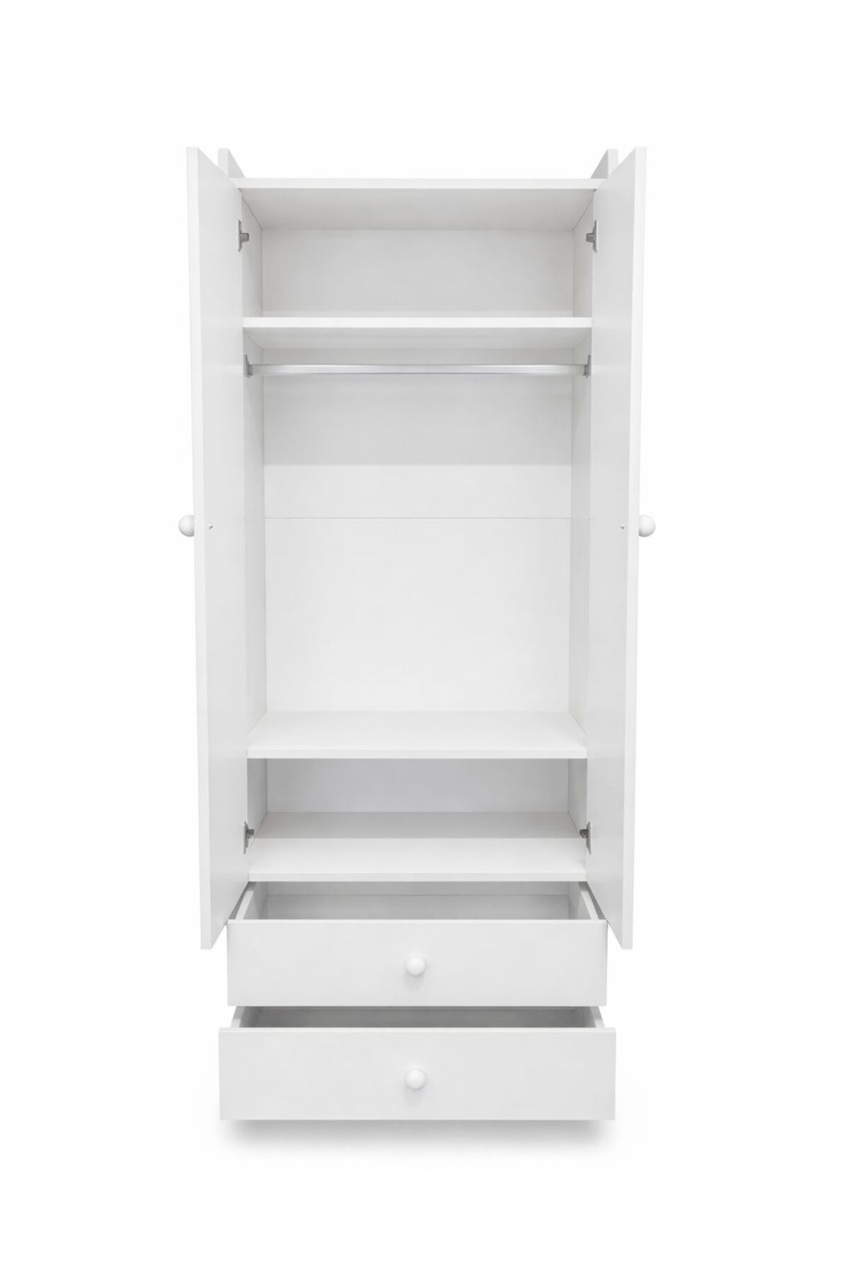 BANANA BABY MOJO BEBEK ÇOCUK VE GENÇ ODASINA UYGUN İKİ KAPILI İKİ ÇEKMECELİ DOLAP VE GARDIROP fotoğrafı 4 (önizleme)