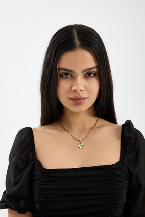 JİMNY JEWELRY Çelik İtalyan Zincirli Yıldız Kolye