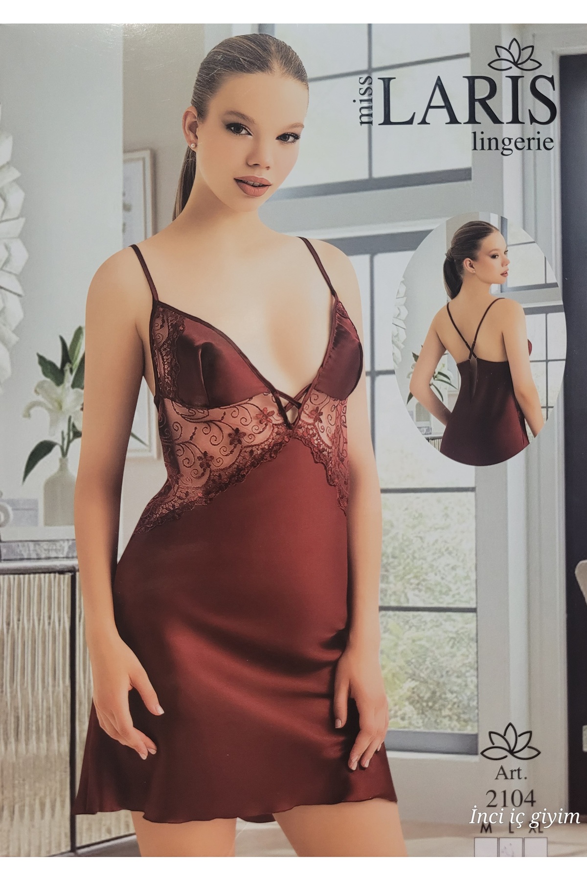 İNCİİCGİYİM28 2104 Saten Takım