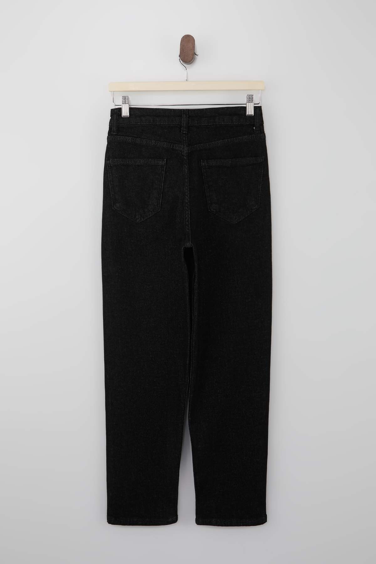 Trendyolmilla  Koyu Mavi Yüksek Bel Orta Esnek Mom Bilek Boy Jeans TWOSS26JE00110 - Görsel 6