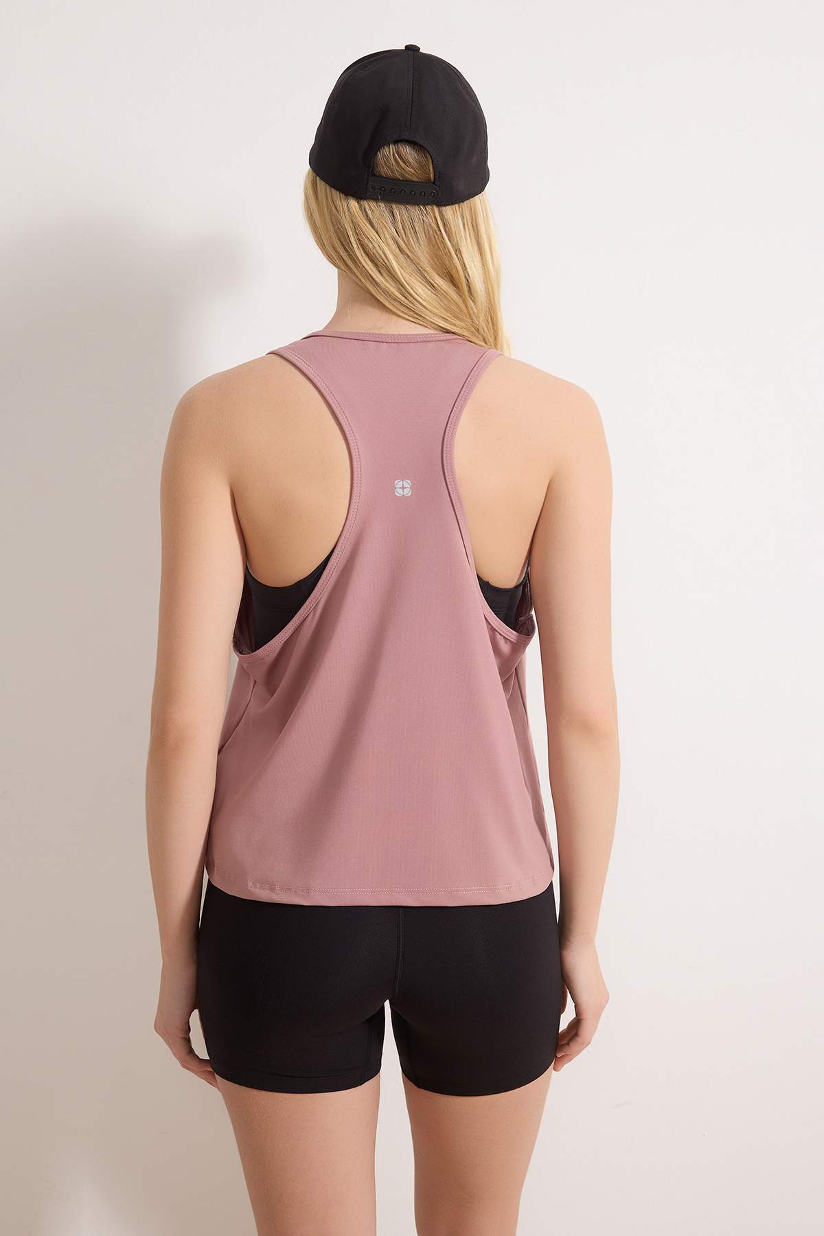 Trendyolmilla  Siyah-Gül Kurusu 2'li Micro Kumaş Örme Spor T-Shirt THMSS26TS00001 - Görsel 5