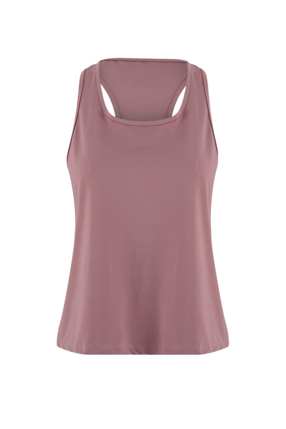 Trendyolmilla  Siyah-Gül Kurusu 2'li Micro Kumaş Örme Spor T-Shirt THMSS26TS00001 - Görsel 12