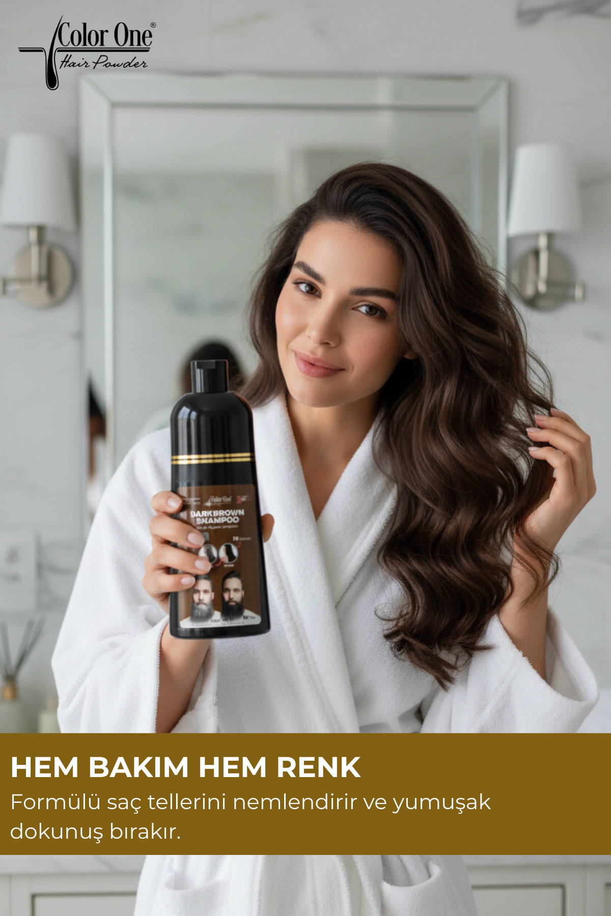 Koyu Kahverengi (Dark Brown) Saç Şampuanı | 300 ML & Ton Etkisi — 8684556385013-12 — تصویر 4 از 7