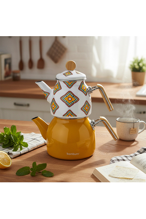 Bambum Unique - Çaydanlık Takımı Hardal