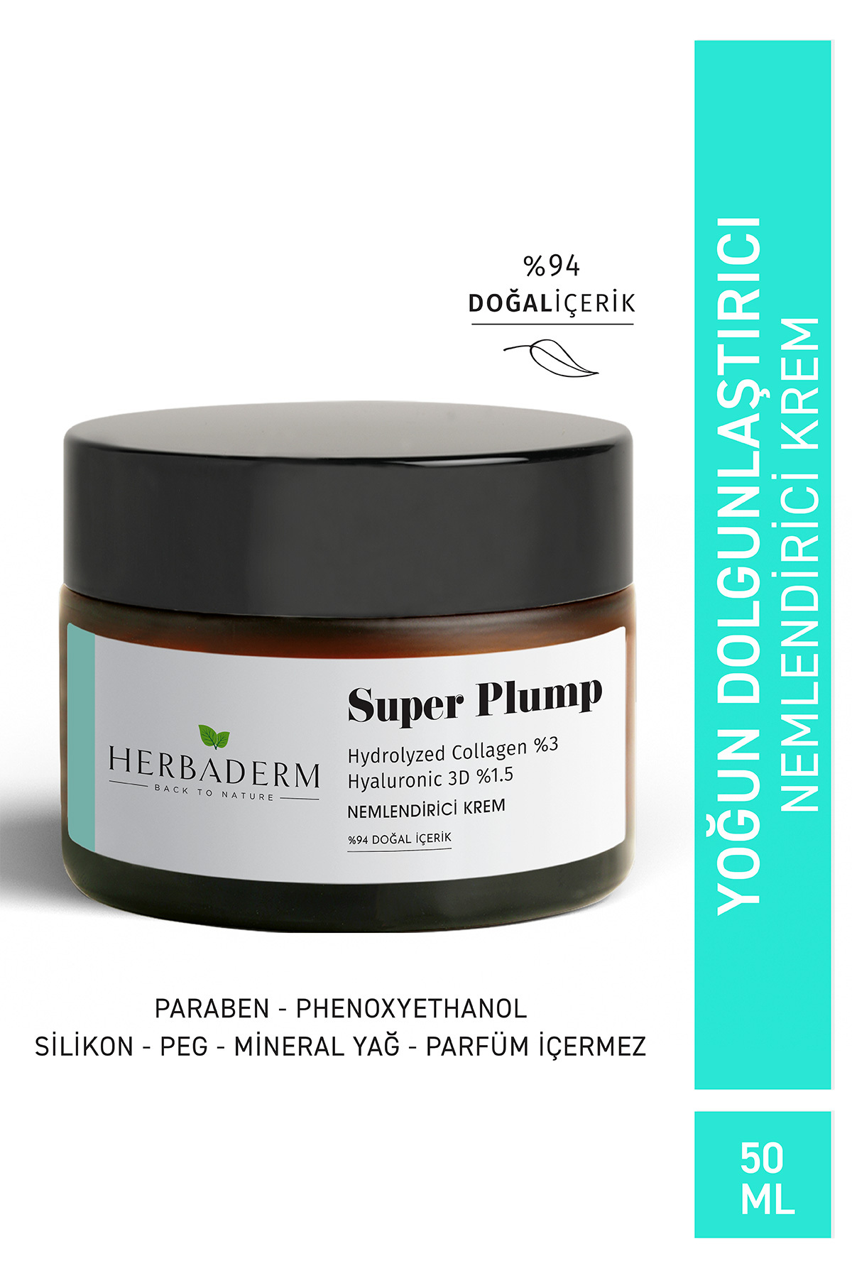 Herbaderm Super Plump Dolgunlaştırıcı Collagen + Hyaluronik 3d Nemlendirici Krem — 8697711702730
