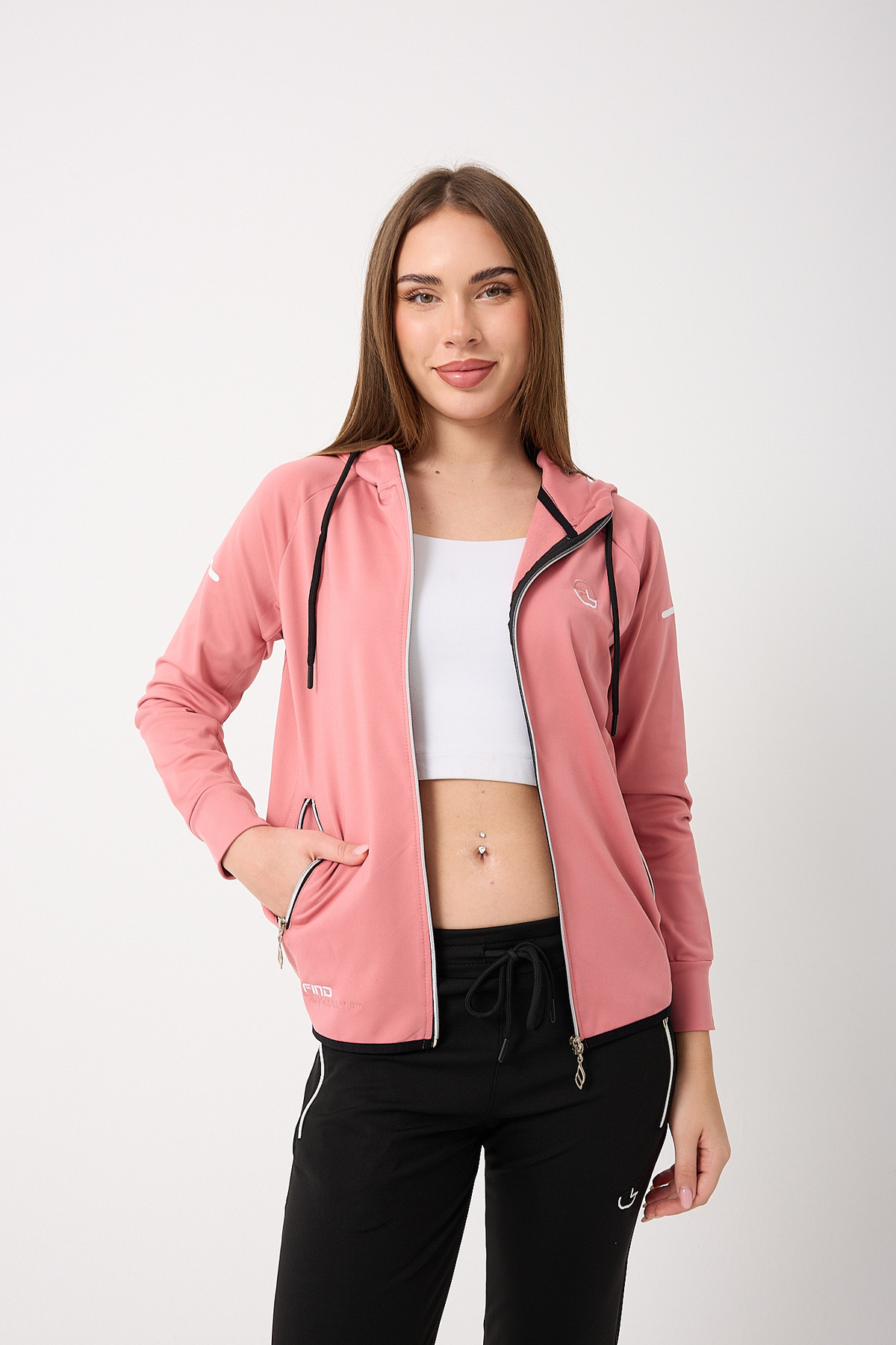 Yeni Sezon Şık Perfect Fit Eşofman Takımı — صورتی B5722 — تصویر 5 از 6