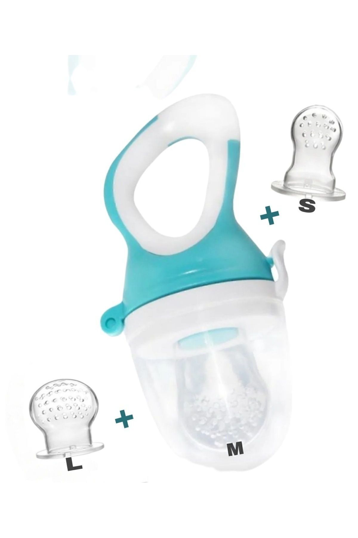 Gönül İşlerim 3 Emzikli Bebek Meyve Besleyici Seti-Bebek Meyve Süzgeci Seti-S(4-6 AY)/M(7-12 AY)/L(13-24 AY)-Mavi fotoğrafı 5 (önizleme)