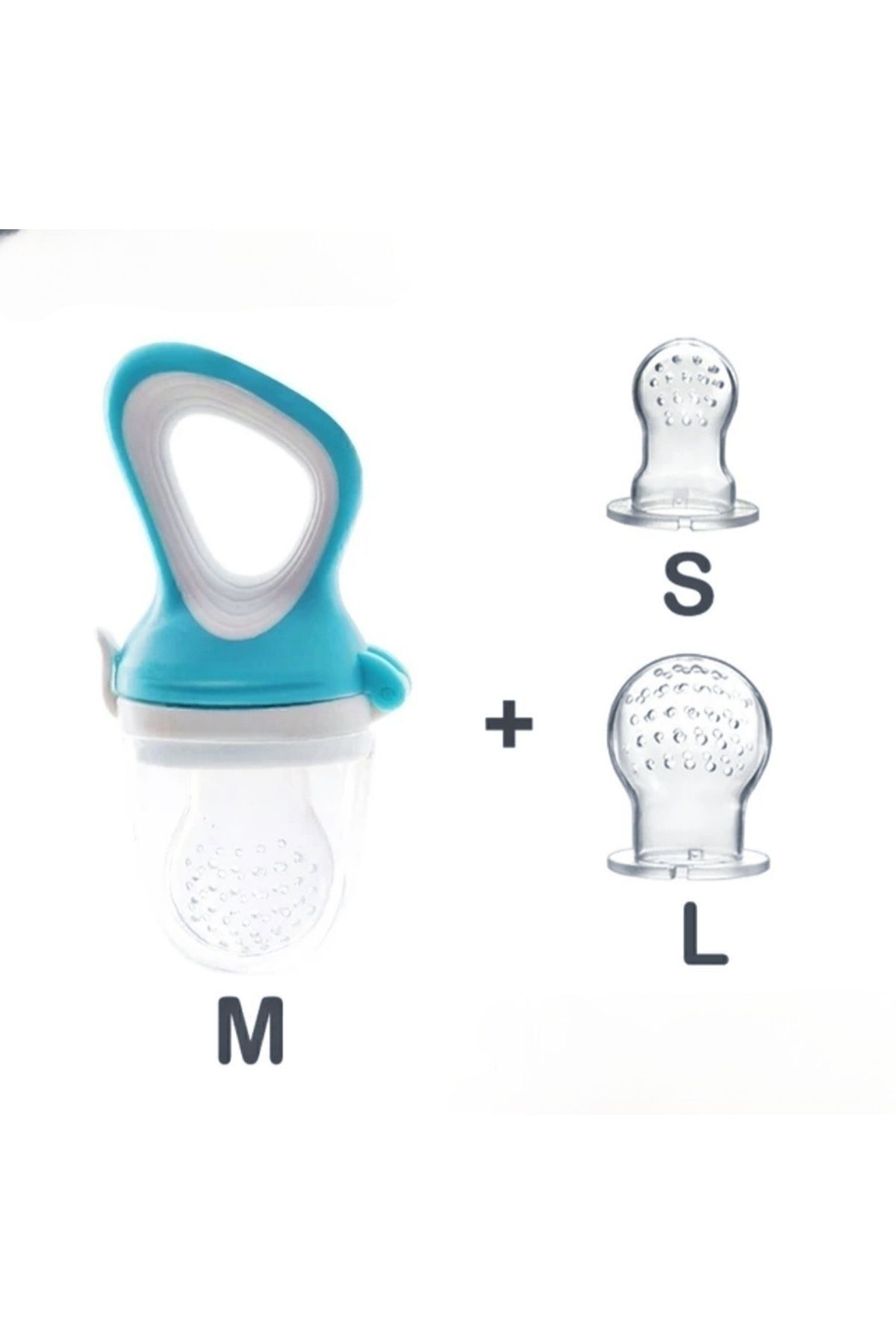 Gönül İşlerim 3 Emzikli Bebek Meyve Besleyici Seti-Bebek Meyve Süzgeci Seti-S(4-6 AY)/M(7-12 AY)/L(13-24 AY)-Mavi fotoğrafı 3 (önizleme)