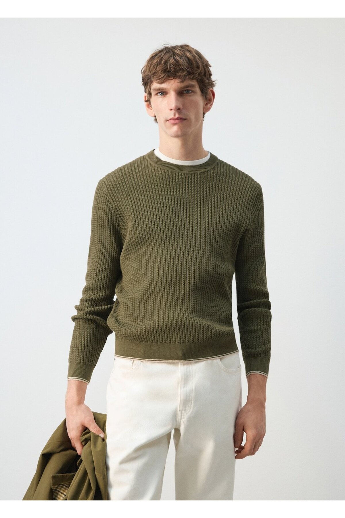 مانگو ژاکت ریزبافت ظریف