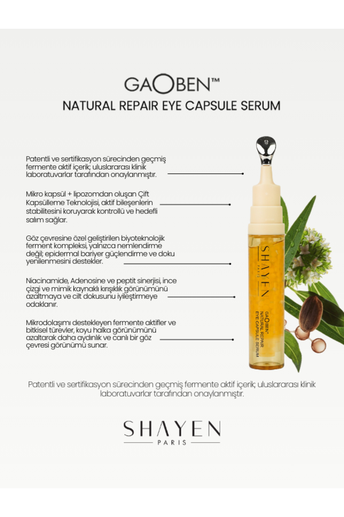 GAOBEN™ Éclat Essentiel Duo %100 Doğal Fermente Patentli Formül Göz Kapsül Serumu + Yüz Kremi, Kuru Cilt, Nemlendirici, Yaşlanma, Morluk ve Şişlik Karşıtı Bakım — RPS-0003 — تصویر 6 از 9