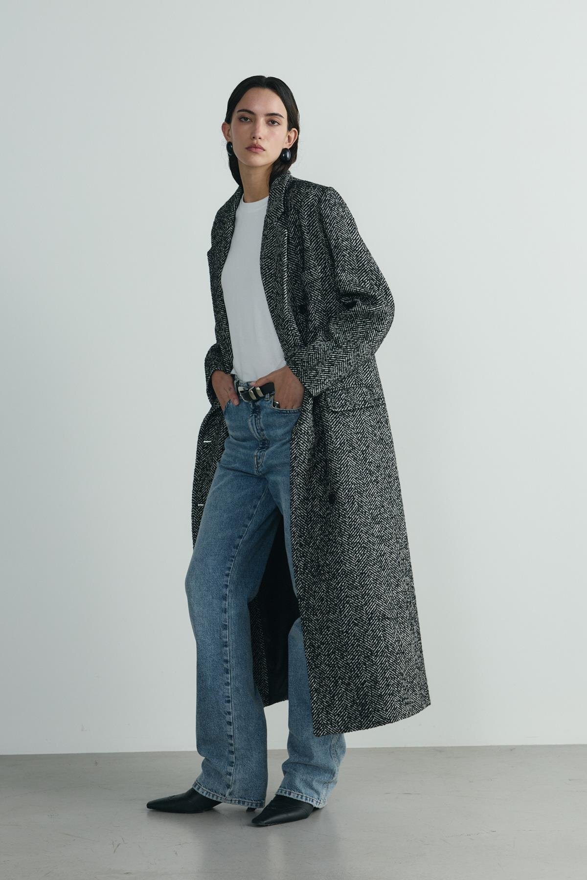 Suud Collection Siyah Adel Maxi Kaban görsel 2