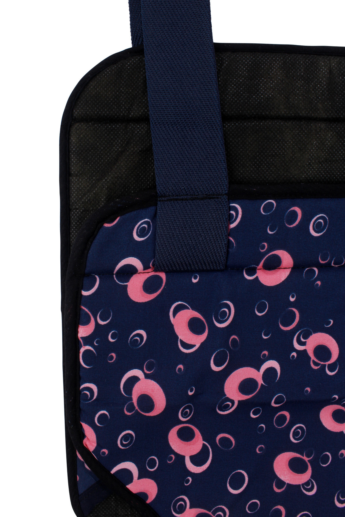 bebegen Lacivert Pembe Yuvarlak Desenli Hoppala Salıncak fotoğrafı 5 (önizleme)