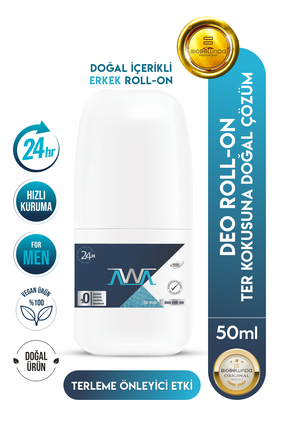 BioBellinda Doğal İçerikli Avva Deo Roll-on for Men 50 ml - Tüy Azaltma Etkili