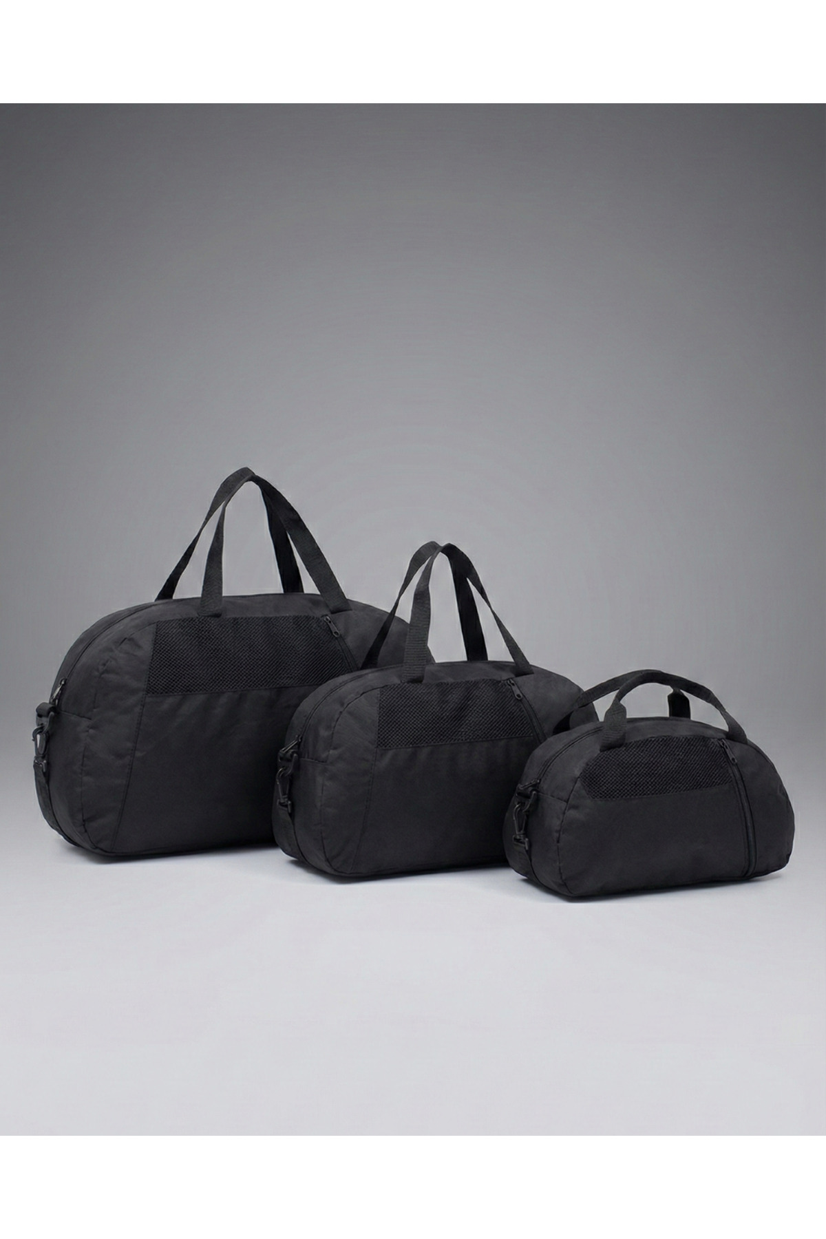 KAFF  3'lü Set D valiz Önü Cepli Ayarlanabilir Omuz Askılı El Seyahat Spor Çantası - Görsel 5