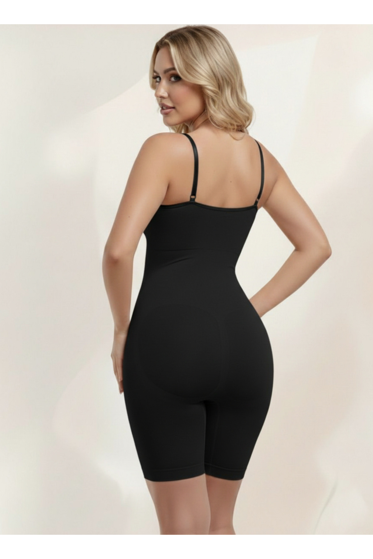 MİSTİRİK Larix Model Extra Toparlayıcı Extra Sıkılaştırıcı Tam Boy Tulum Korse Siyah Renk görsel 4