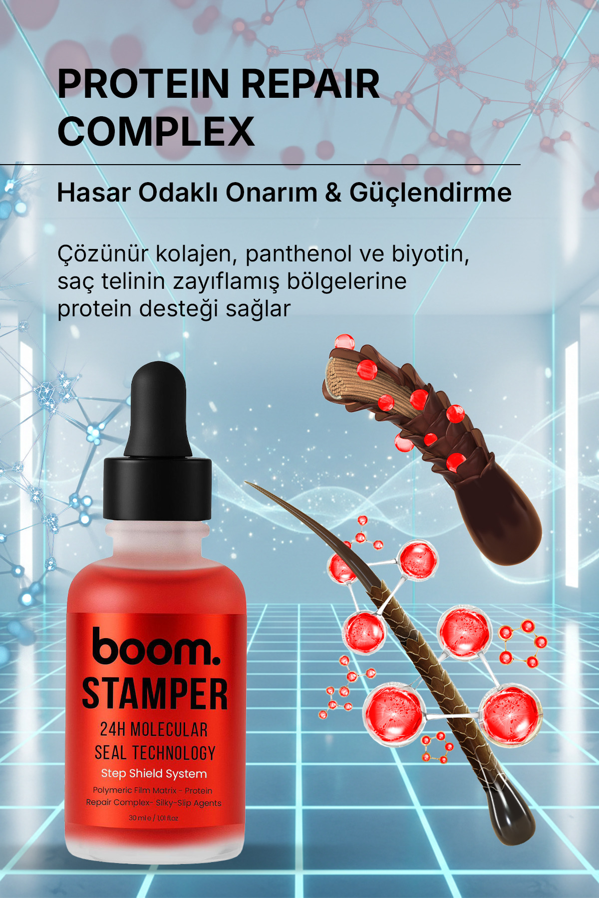 Stamper 24 Saat Saç Mühürleme Ampoule Serum — FP.30.04.117.003 — تصویر 4 از 7
