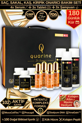 Dr.Sammy's Quarine Premium Saç Bakım Seti (102 AKTİF IÇERİK) Dökülme Karşıtı ...