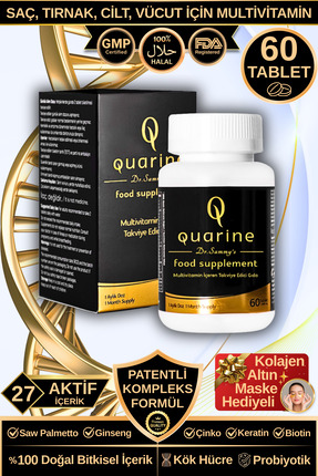 Dr.Sammy's Saç & Tırnak Vitamini - 27 Aktif Bitkisel Kök Hücre Multivitamin T...