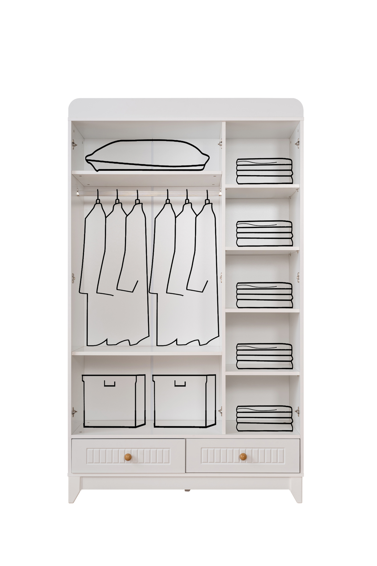 miracool Paris Beyaz 3 Kapılı Dolap / Gardrop fotoğrafı 2 (önizleme)