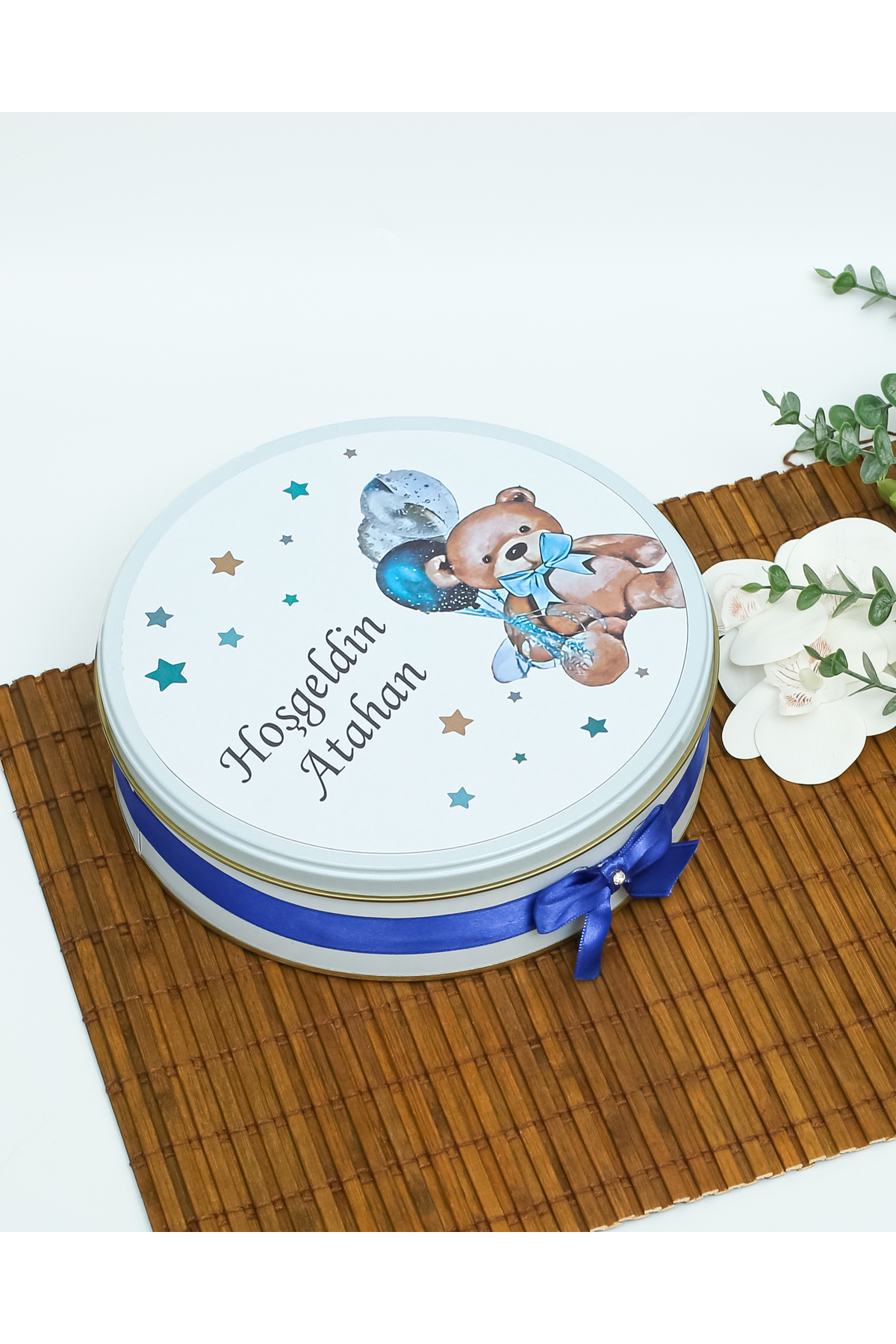 Angel Gift Chocolate 50 Adet Isme Özel Ayıcıklı Erkek Bebek Hoşgeldin Hediyelik Doğum-doğumgünü Çikolatası fotoğrafı 5 (önizleme)