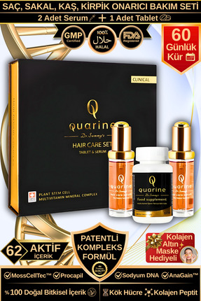 Dr.Sammy's Quarine Premium Saç Bakım Seti (62 AKTİF IÇERİK) Dökülme Karşıtı O...