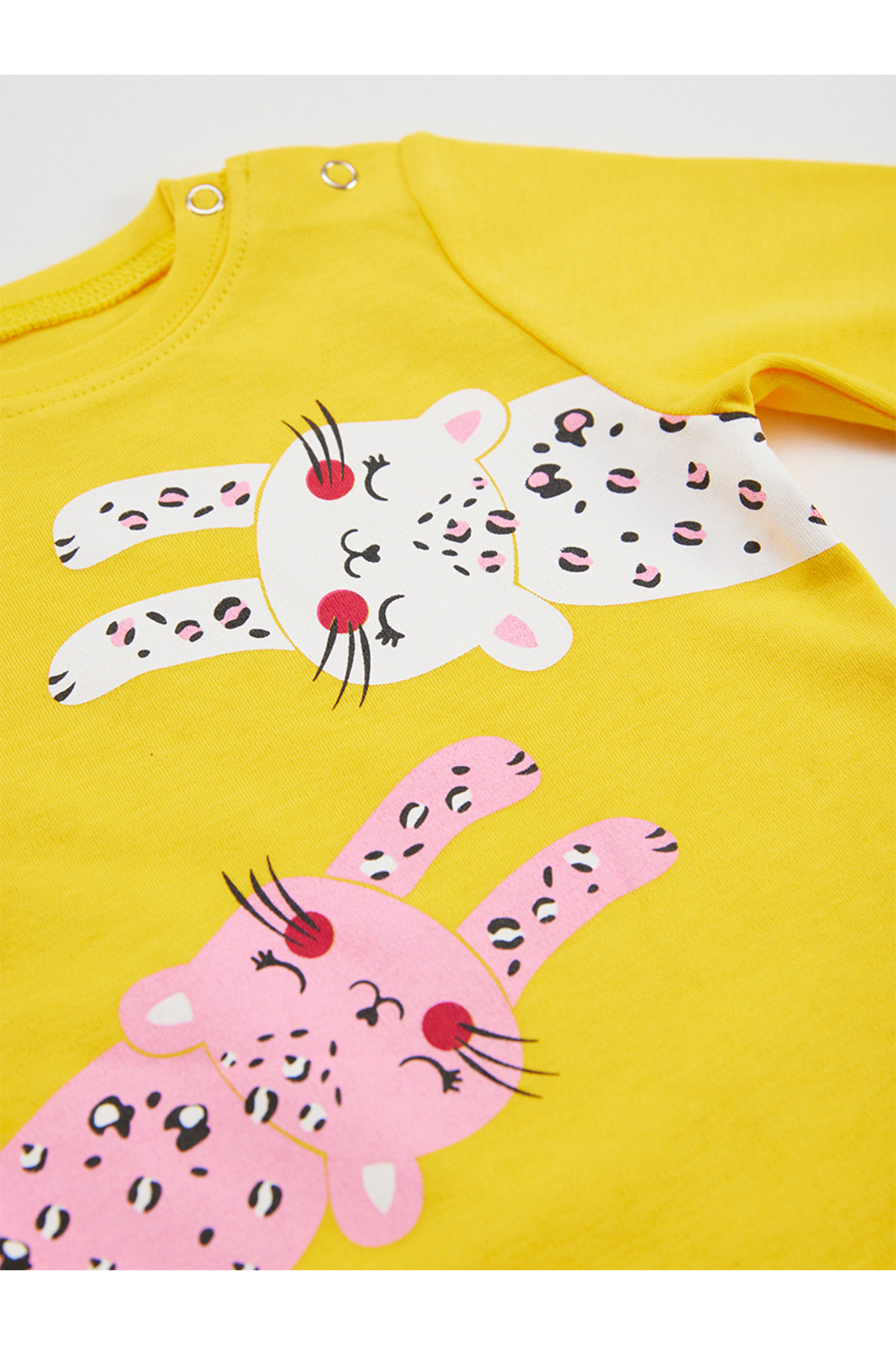 Denokids Leopar Kız Bebek T-shirt Tayt-Pantolon Takım fotoğrafı 7 (önizleme)