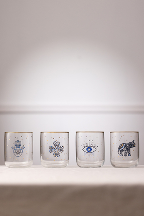 Rakle Lucky Charm 4'lü Kahve Yanı Bardağı Seti 280 cc