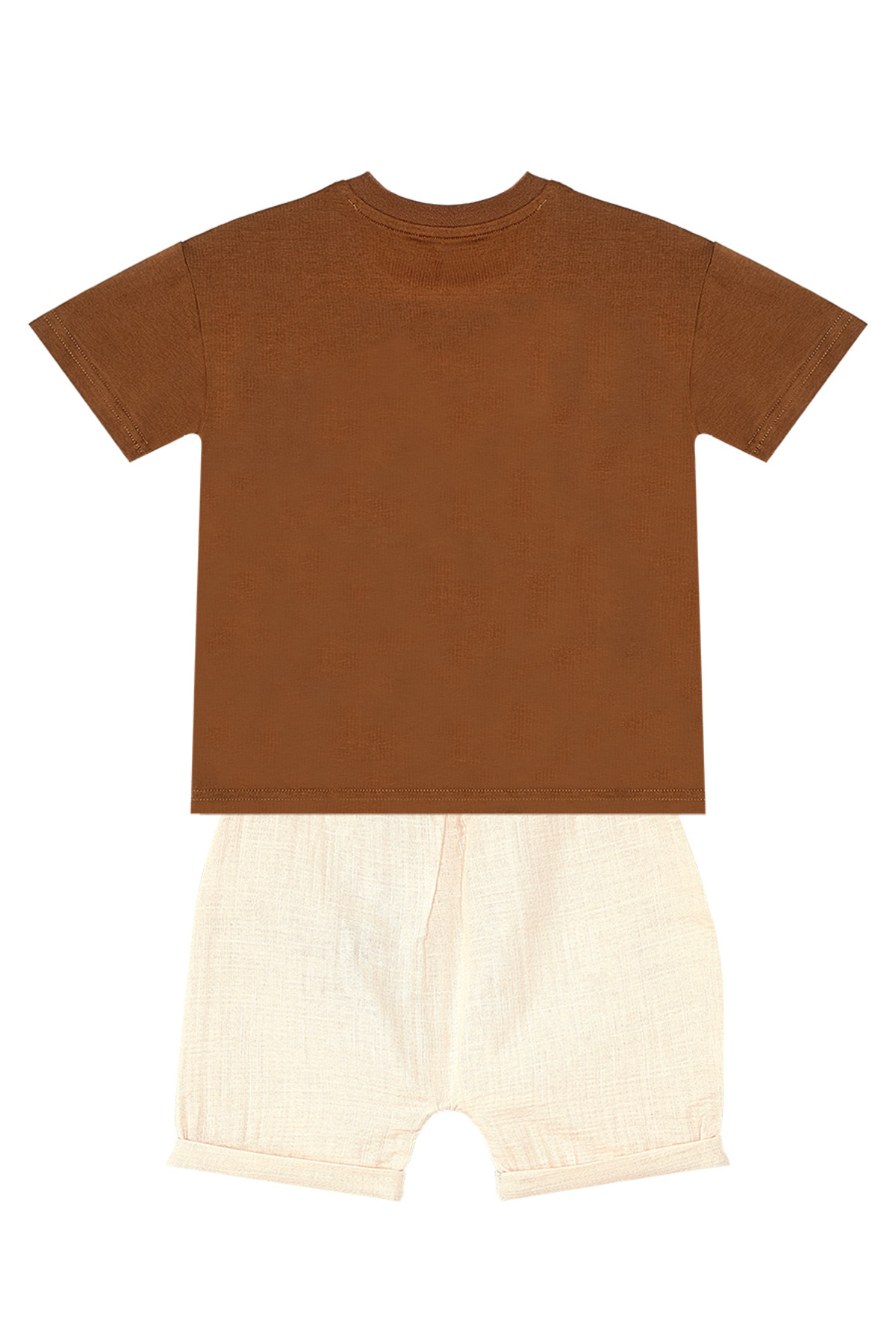 Denokids Kamp Arabalı Erkek Bebek Çocuk Yazlık Müslin Şort T-shirt Takım fotoğrafı 5 (önizleme)