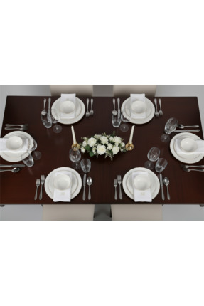 İpek Porselen 6 Kişilik Krem Gold Rossenheım 24 Cm Parça Yemek Takımı