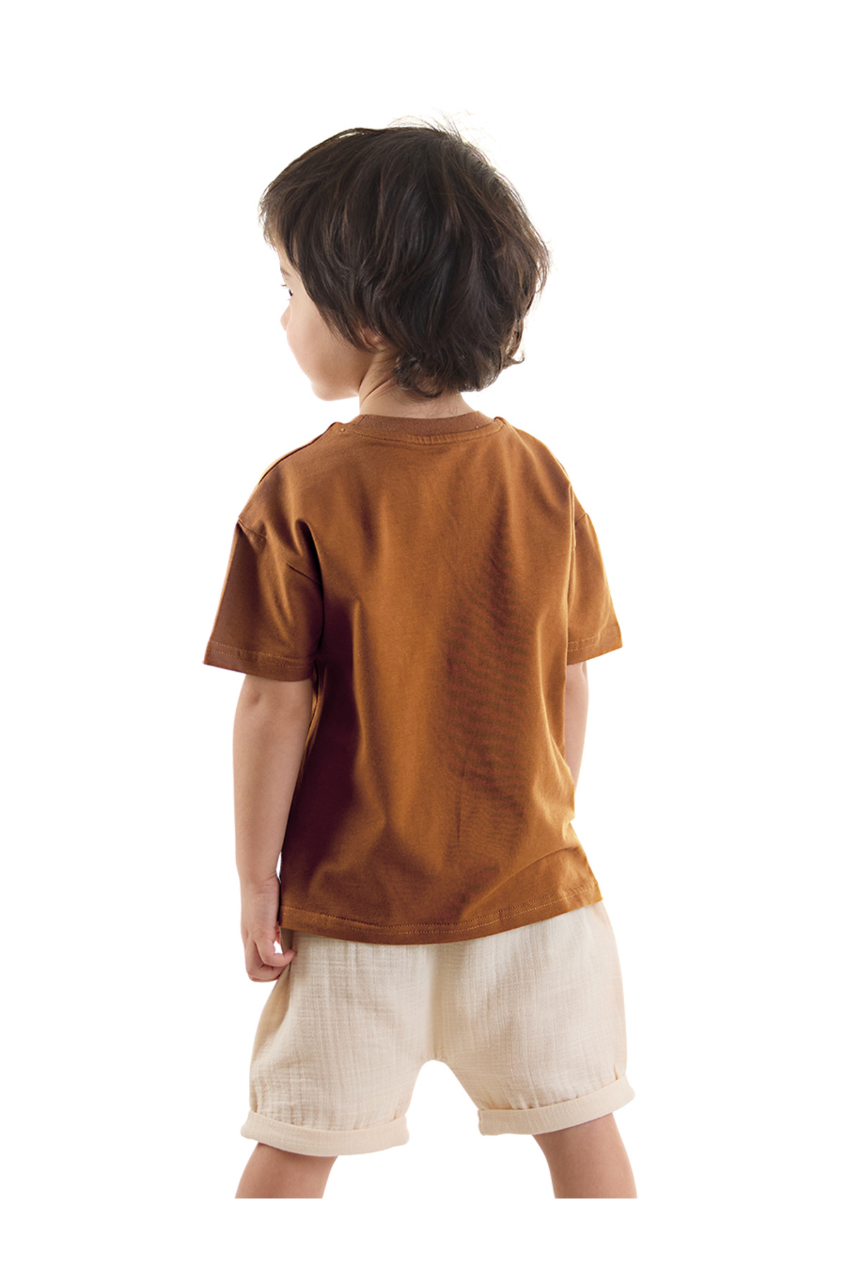 Denokids Kamp Arabalı Erkek Bebek Çocuk Yazlık Müslin Şort T-shirt Takım fotoğrafı 3 (önizleme)