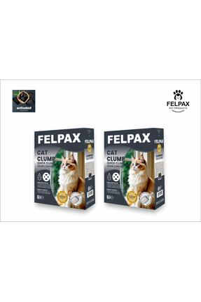 Felpax Aktif Karbonlu Hızlı Topaklanan Tozsuz Premium Kedi Kumu 6 LT x 2 Adet