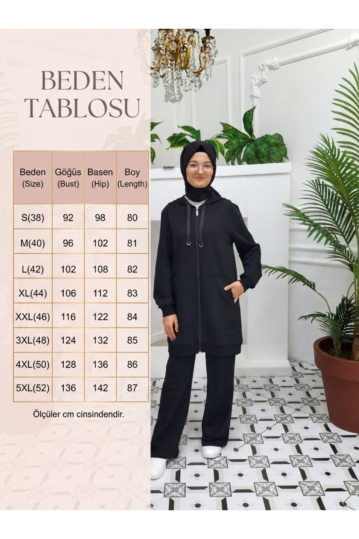 Butik  Alerva Tesettür Eşofman Takımı Taş Kordonlu - Görsel 2