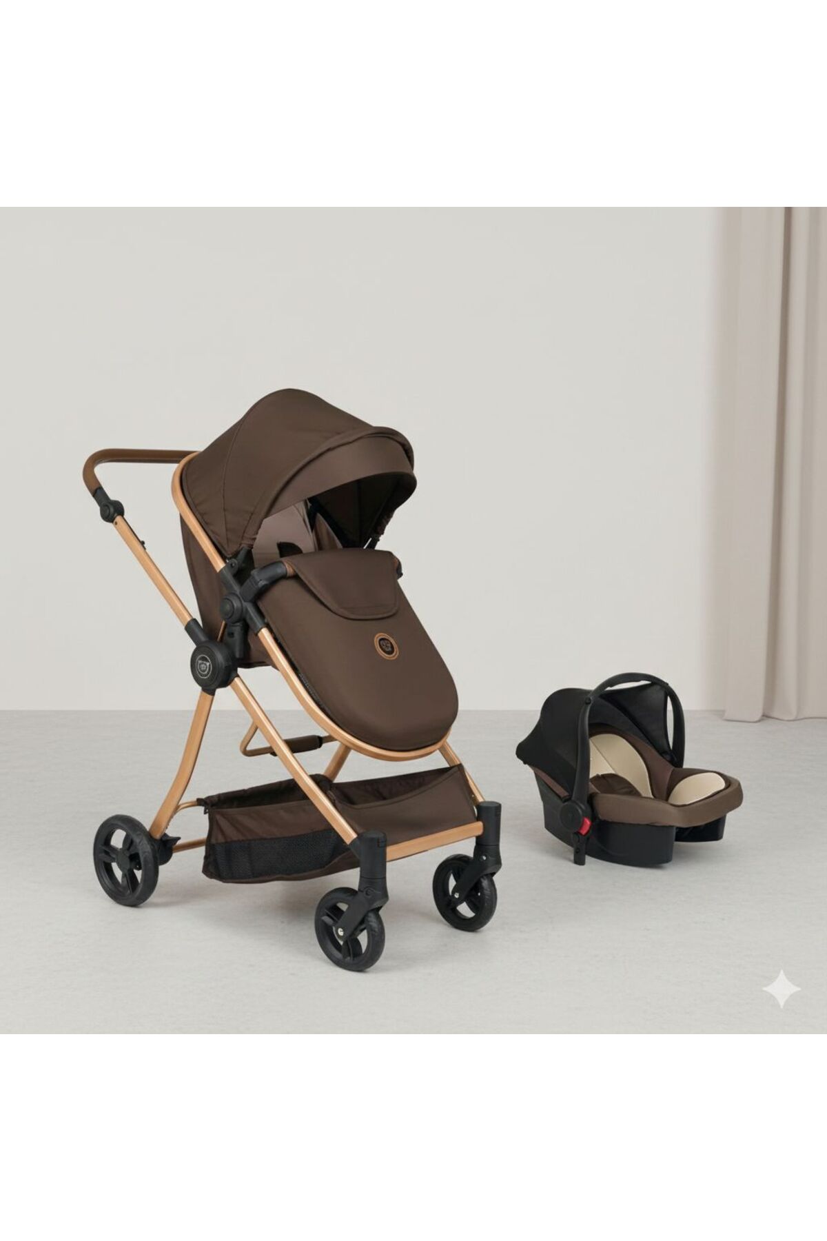 Mamma Force Çift Yönlü 6 in 1 Yeni Nesil Travel Sistem Bebek Arabası fotoğrafı 5 (önizleme)