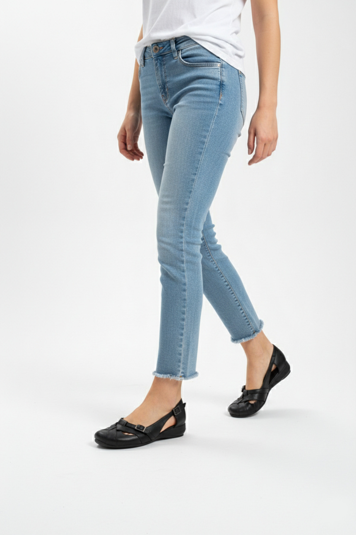 Deripabuc  Hakiki Deri Siyah Kadın Deri Babet TRC-4002 - Görsel 2