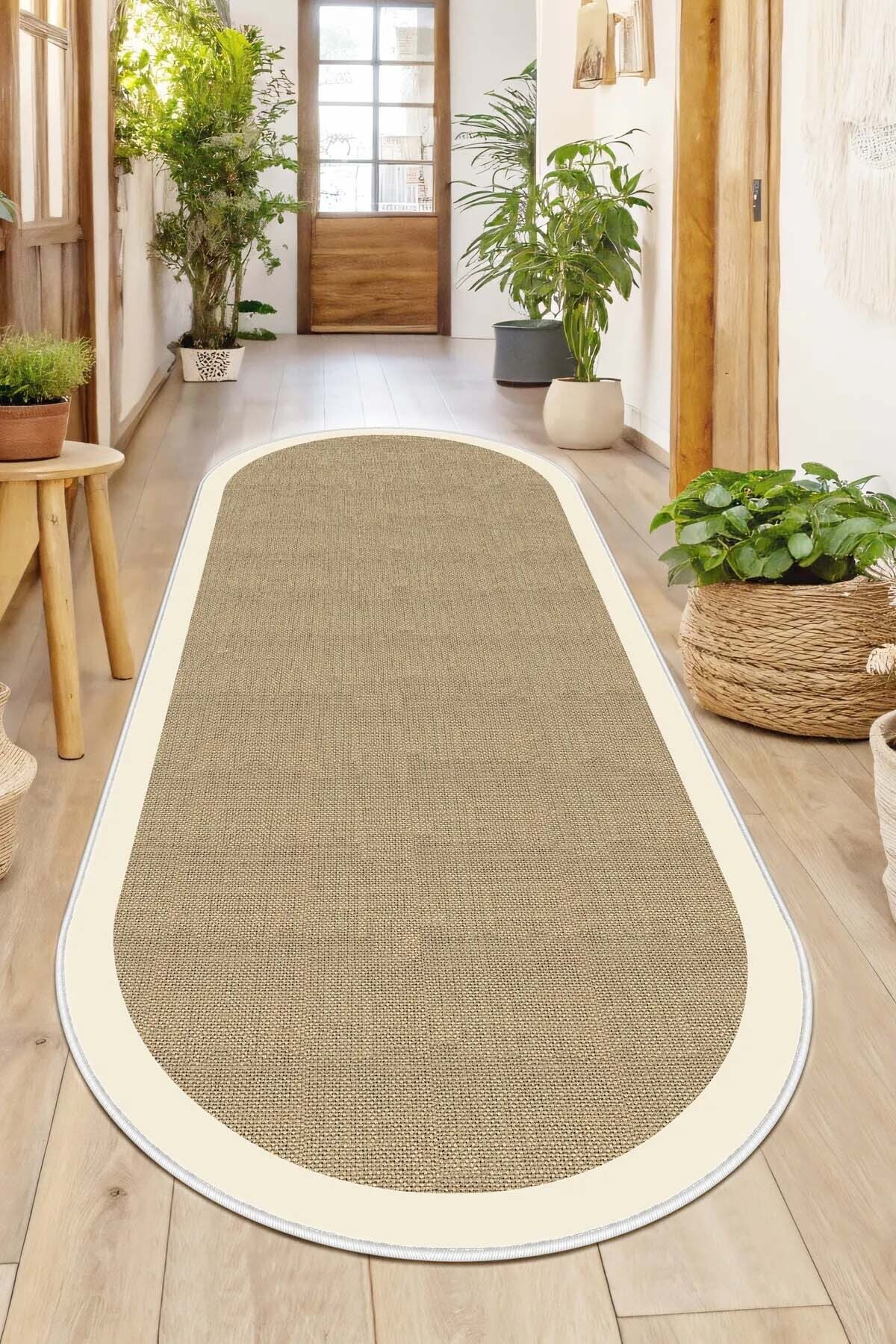 Digital Printing Washable Anti-Slip Floor Oval Kitchen Rug Living Room Rug and Runner