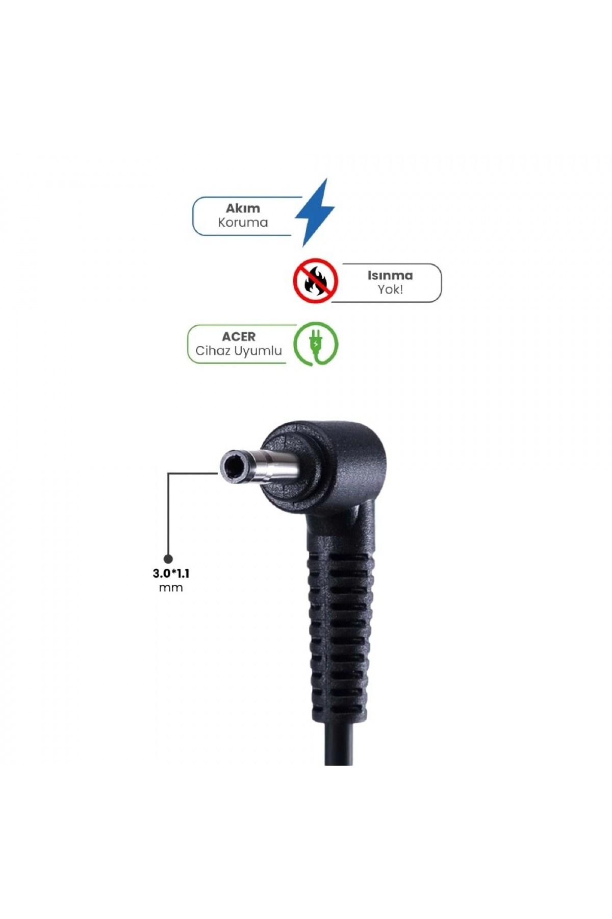jetucuzal SPRANGE SR-L17 ACER 19V 3.42A 3.0*1.1mm 65W Laptop