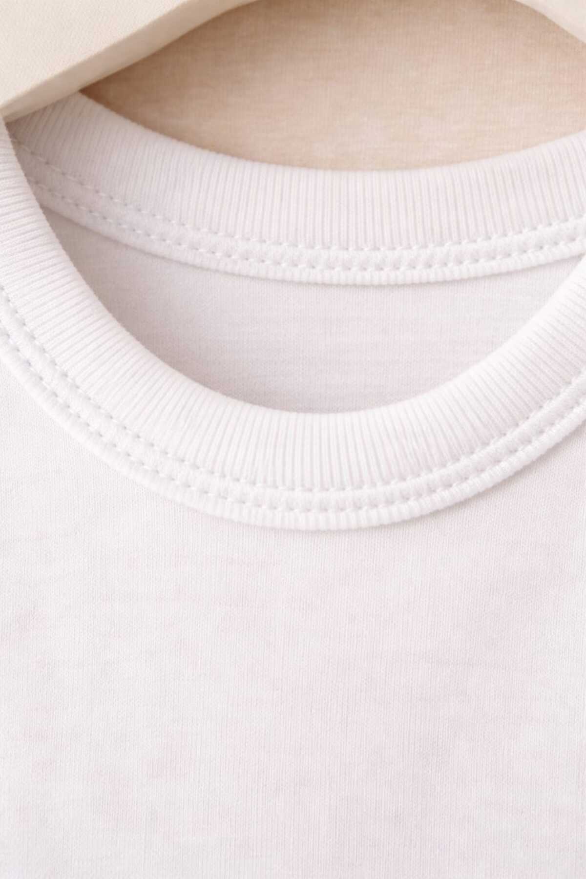 SPARKLY BABY %100 Organik Pamuklu Bebek Çıtçıtlı Zıbın Body 5'li Paket Beyaz fotoğrafı 2 (önizleme)