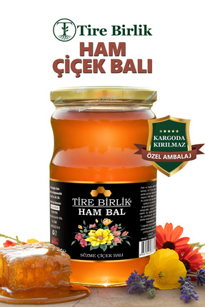 TİREBİRLİK Süzme Çiçek Balı 850 G %100 Doğal, Katkısız Soğuk Süzme Ham Bal (T...