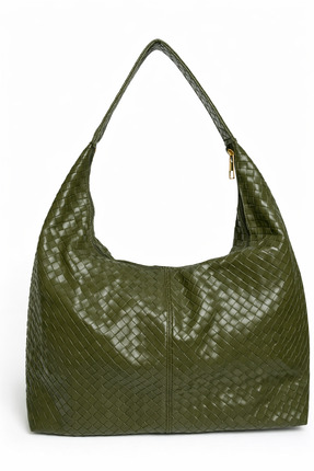 JUST WOMAN Kadın Günlük Büyük Hasır Omuz, Kol Çantası