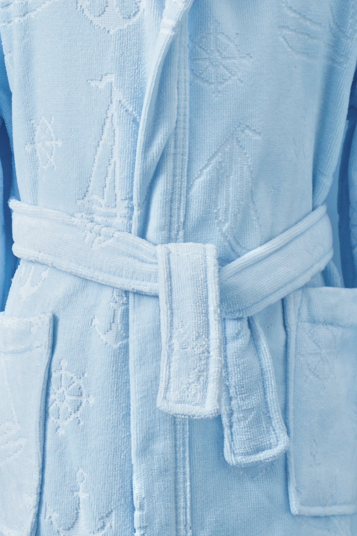 Özdilek Boy Marine Kapüşonlu Kadife Çocuk Bornozu 13-14 Yaş fotoğrafı 3 (önizleme)