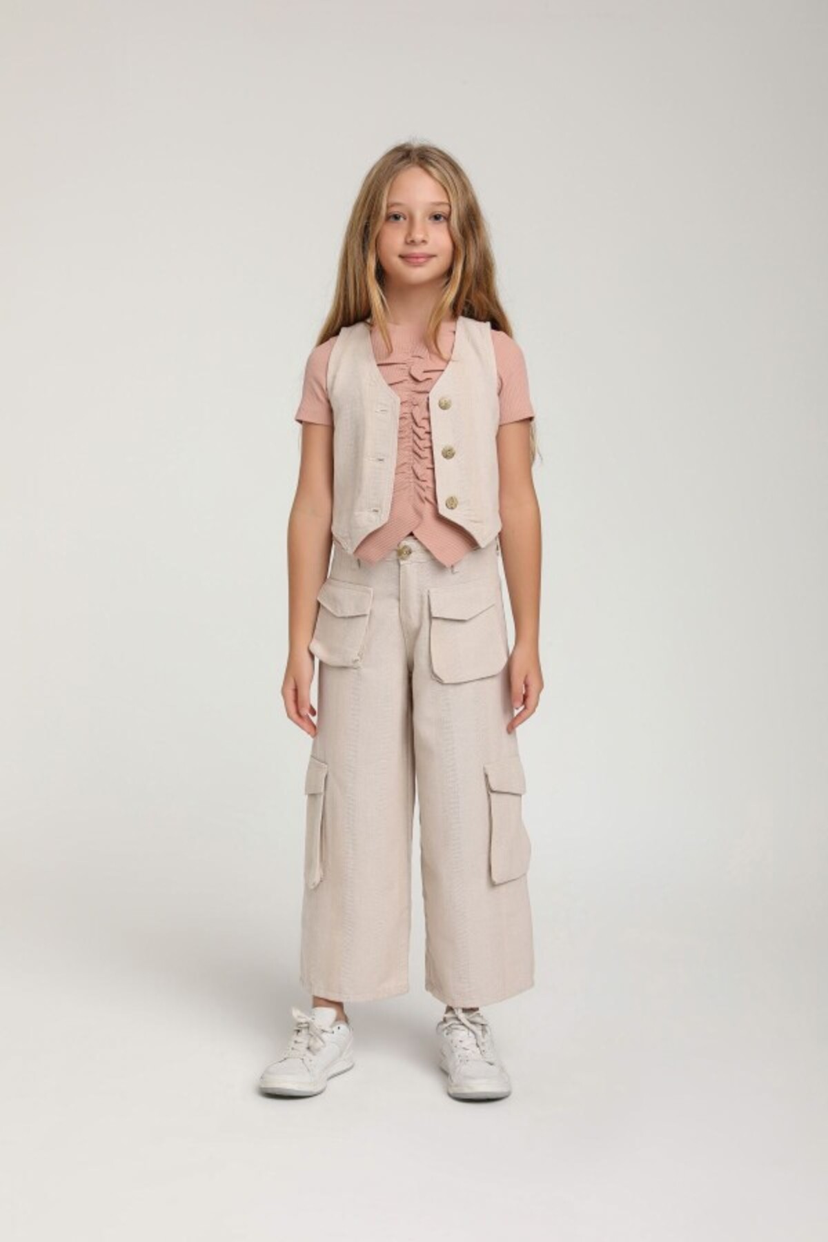 xo kids moda Kız Çocuk Yelek 4-8 Yaş 2523 fotoğrafı 2 (önizleme)