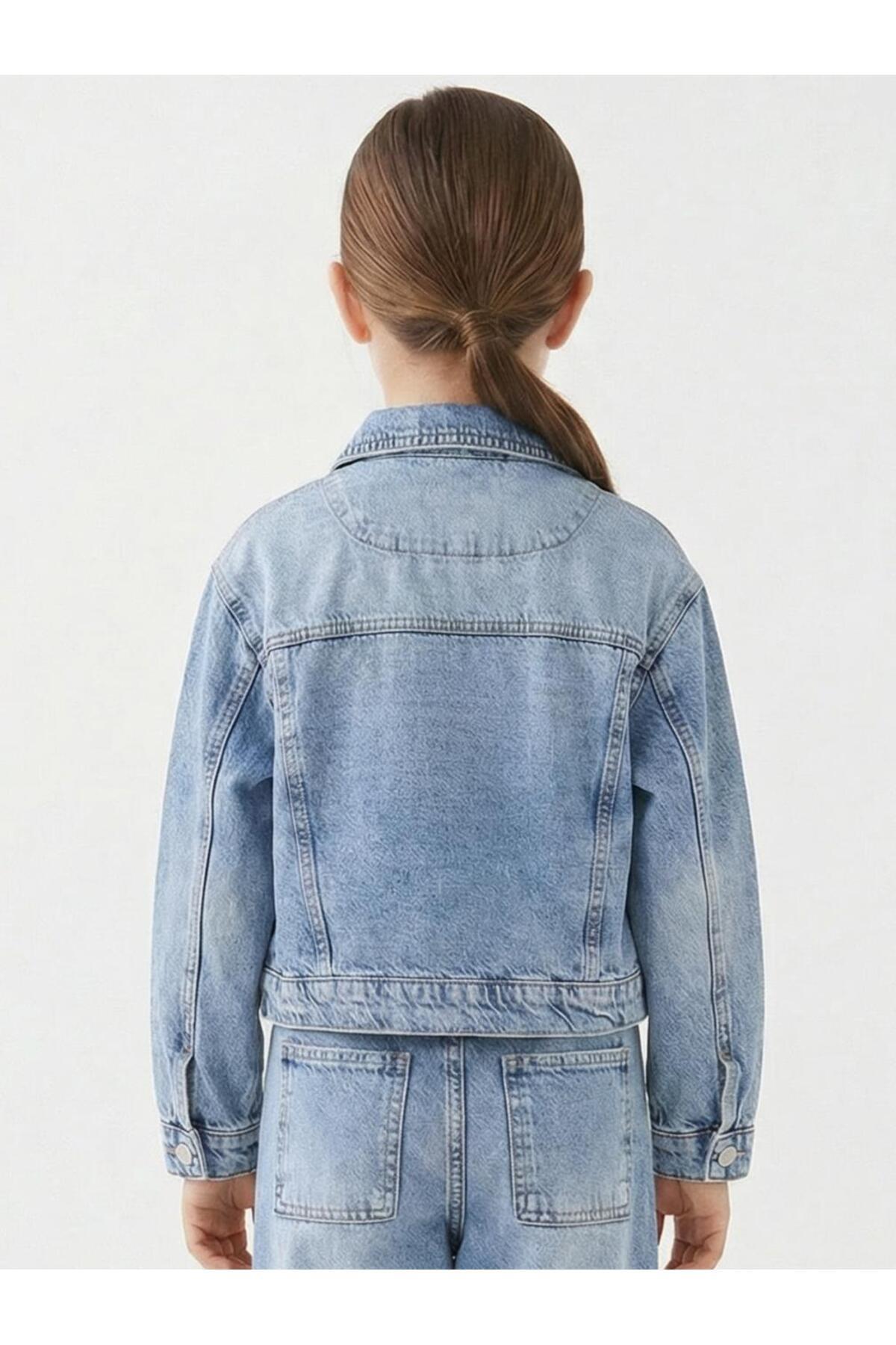 XO Kids Kız Çocuk Jeans Ceket 4-13 Yaş 2691 fotoğrafı 2 (önizleme)