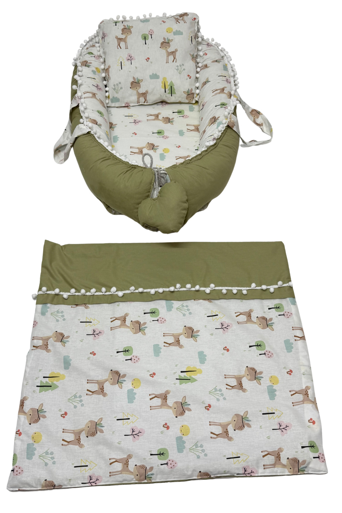 Happy Baby Dikiş Atölyesi 10’lu Babynest Puset Örtüsü Alt Açma Emzirme Yastığı Emzirme Önlüğü Ana Kucağı fotoğrafı 6 (önizleme)