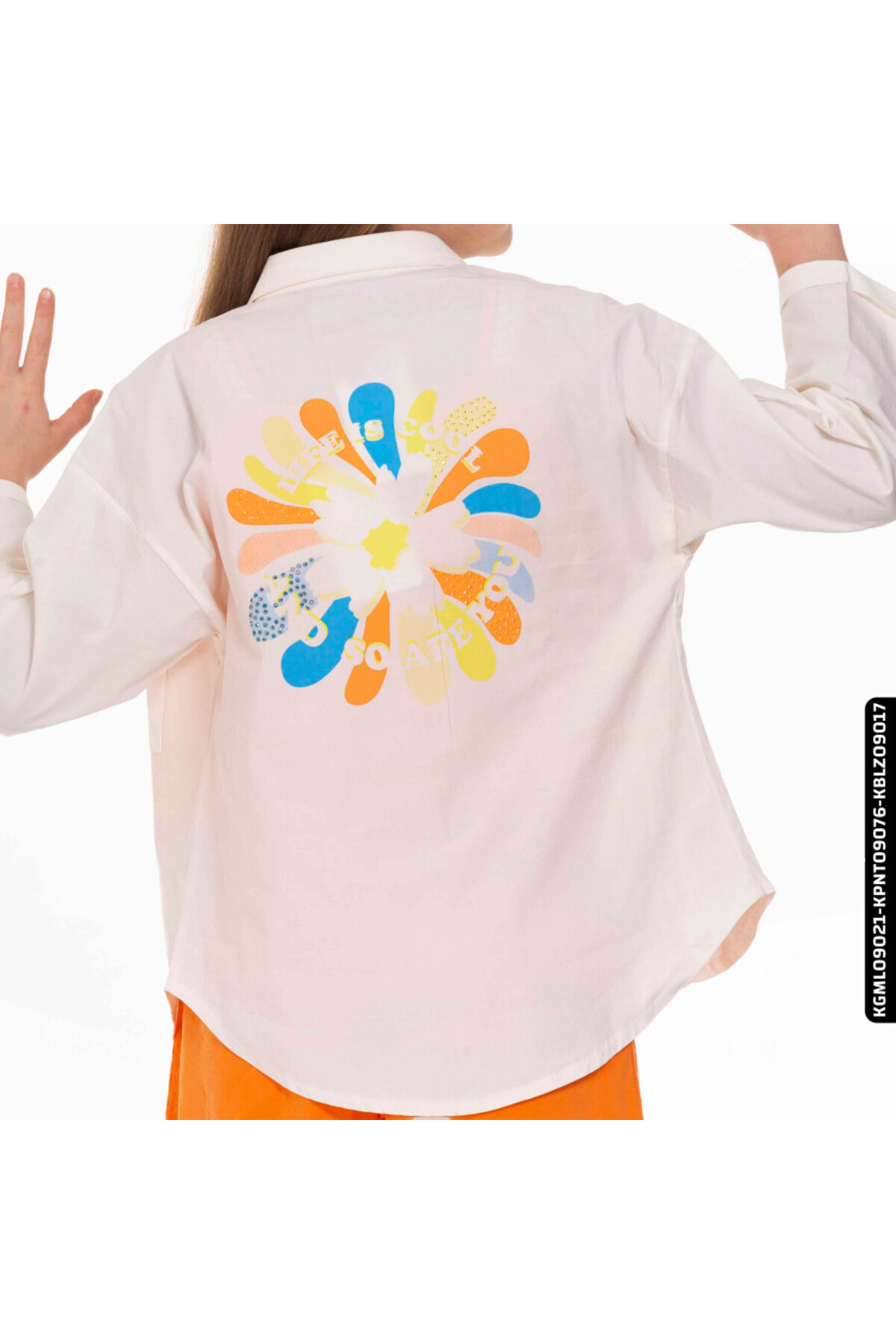 XO Kids Kız Papatya Gömlek 8-14 Yaş 34313 Kgml09021 fotoğrafı 3 (önizleme)
