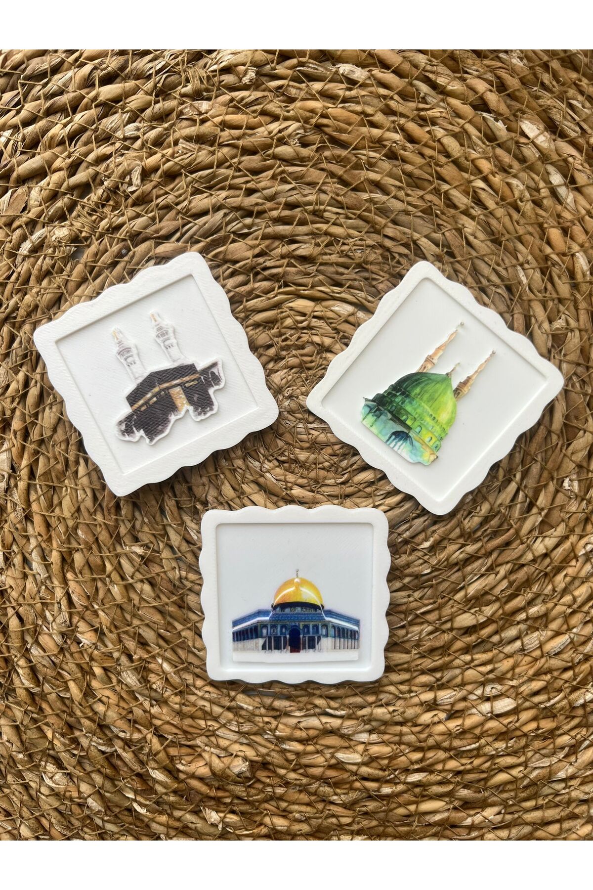 3 Pieces of Ramadan Gift, Lamp Gift, Iftar Gift, Dental Rent Magnet Kaaba Jerusalem Medina