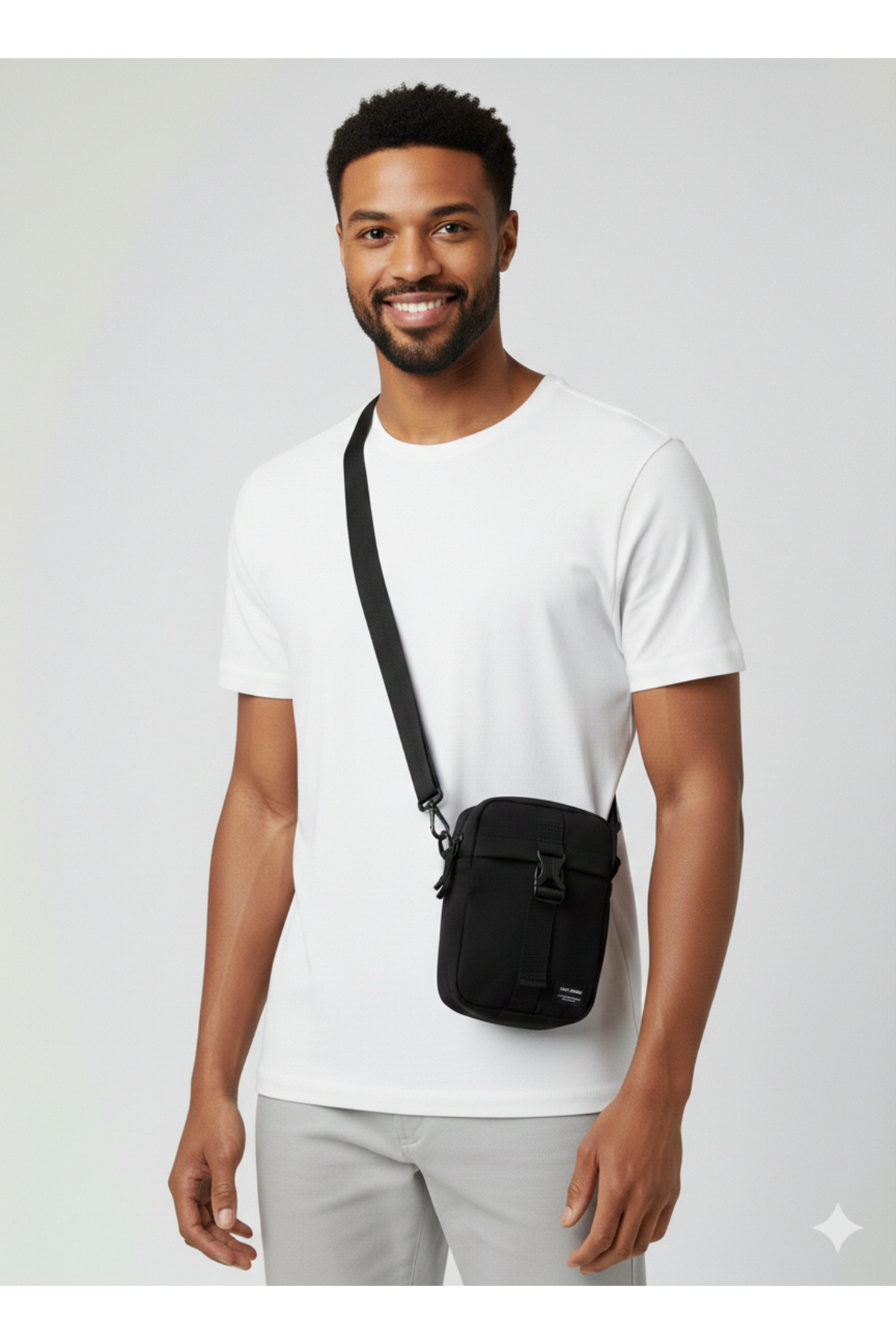 کیف دوشی مردانه جاکاشفورد مدل ۱۲۲۳۳۴۷۷ مشکی جک اند جونز کیف رودوشی Jack & Jones