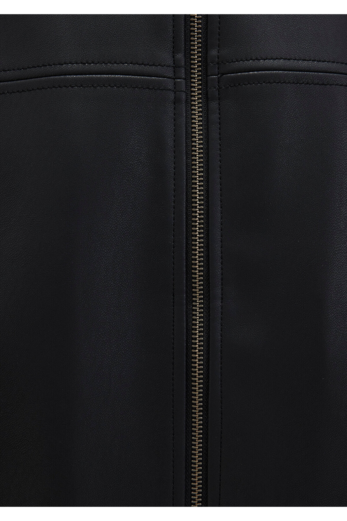 Mavi Dik Yaka Siyah Suni Deri Ceket Slim Fit / Dar Kesim 0110634-71379 görsel 7